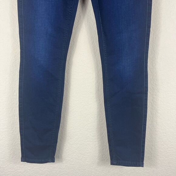 7 for all mankind Slim Illusion Luxe the Ankle Skinny Dark blue mid-rise size 26 - Picture 5 of 13